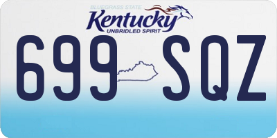 KY license plate 699SQZ