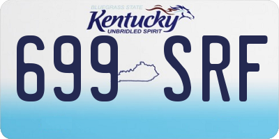 KY license plate 699SRF