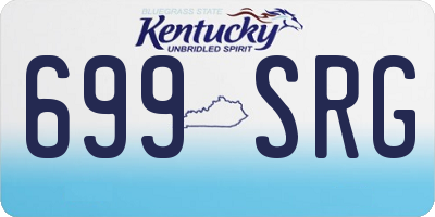 KY license plate 699SRG