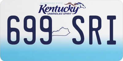 KY license plate 699SRI