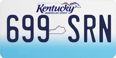 KY license plate 699SRN