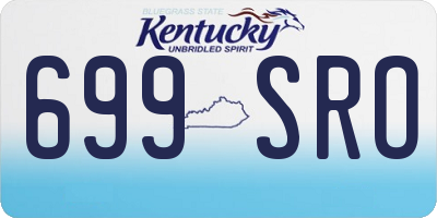 KY license plate 699SRO