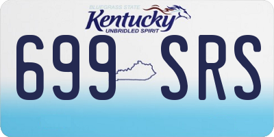 KY license plate 699SRS