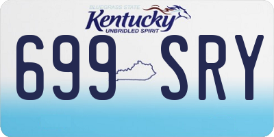 KY license plate 699SRY