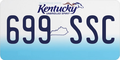 KY license plate 699SSC