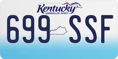 KY license plate 699SSF