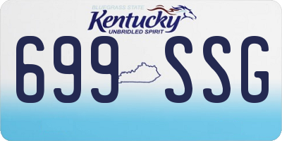 KY license plate 699SSG