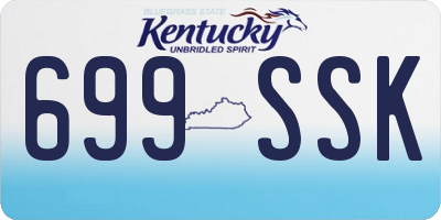 KY license plate 699SSK