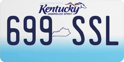 KY license plate 699SSL