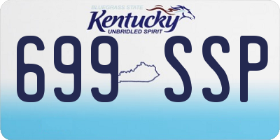 KY license plate 699SSP