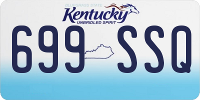 KY license plate 699SSQ