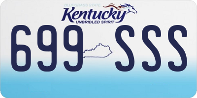KY license plate 699SSS