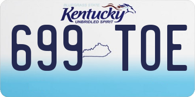 KY license plate 699TOE