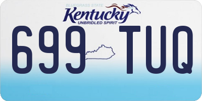 KY license plate 699TUQ