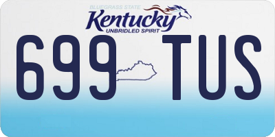 KY license plate 699TUS
