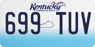 KY license plate 699TUV