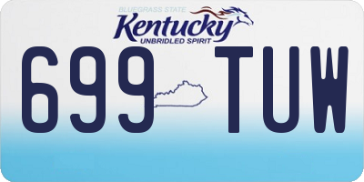 KY license plate 699TUW