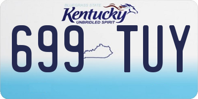 KY license plate 699TUY
