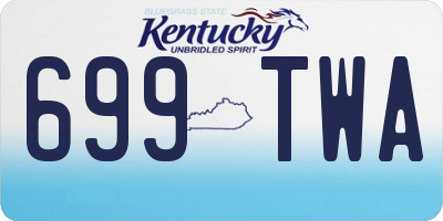 KY license plate 699TWA