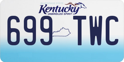KY license plate 699TWC