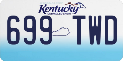 KY license plate 699TWD
