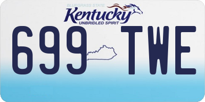 KY license plate 699TWE