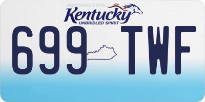 KY license plate 699TWF