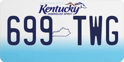 KY license plate 699TWG