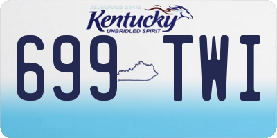 KY license plate 699TWI