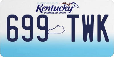 KY license plate 699TWK