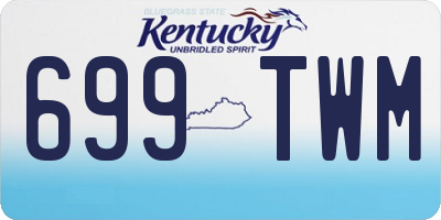 KY license plate 699TWM