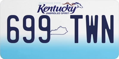 KY license plate 699TWN