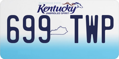 KY license plate 699TWP