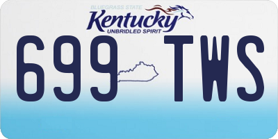 KY license plate 699TWS
