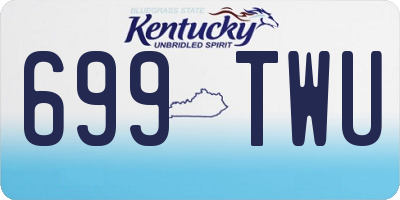 KY license plate 699TWU