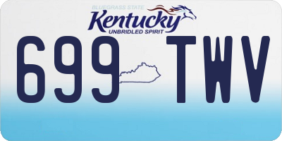 KY license plate 699TWV