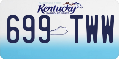 KY license plate 699TWW