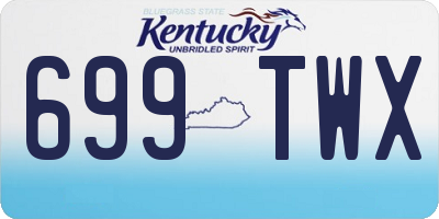 KY license plate 699TWX
