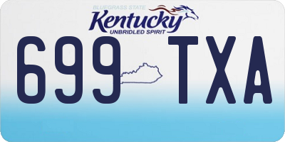 KY license plate 699TXA