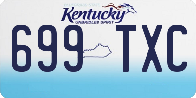 KY license plate 699TXC