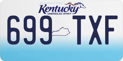 KY license plate 699TXF
