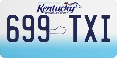 KY license plate 699TXI