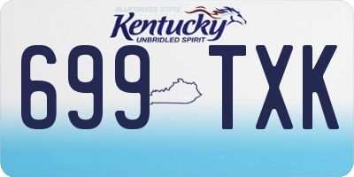 KY license plate 699TXK
