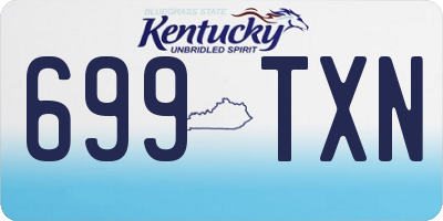 KY license plate 699TXN