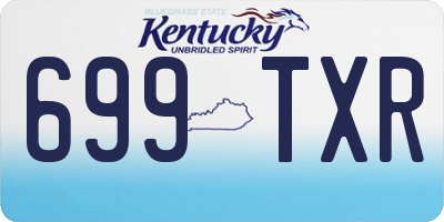 KY license plate 699TXR