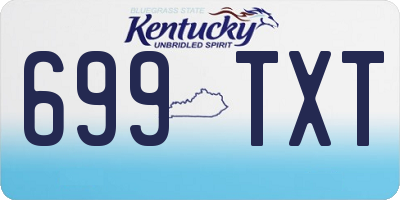 KY license plate 699TXT