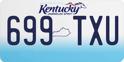 KY license plate 699TXU