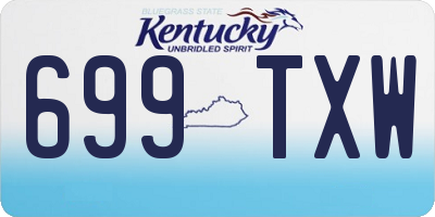 KY license plate 699TXW