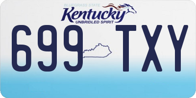 KY license plate 699TXY