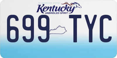 KY license plate 699TYC